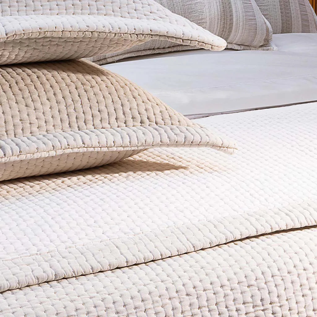 Kit Colcha Naturalle King Jacquard Véu de Sintra Artesanal 100% Algodão