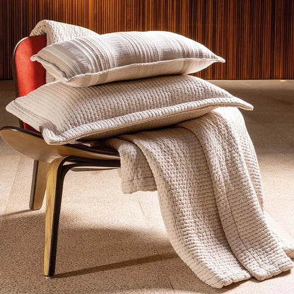 Kit Colcha Naturalle King Jacquard Véu de Sintra Artesanal 100% Algodão