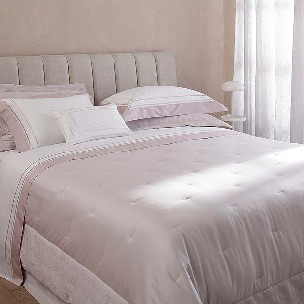 JOGO DE CAMA QUEEN SAVILE BRANCO/ROSA BALLET 2,60X2,90CM