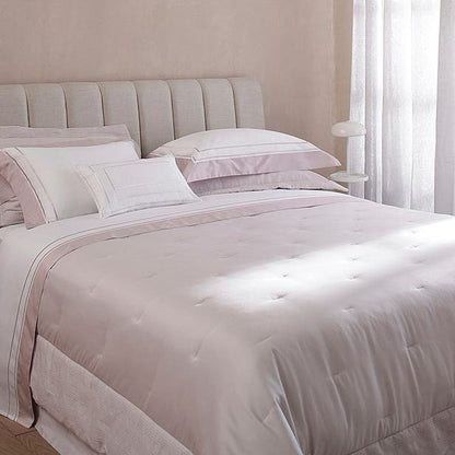 JOGO DE CAMA QUEEN SAVILE BRANCO/ROSA BALLET 2,60X2,90CM
