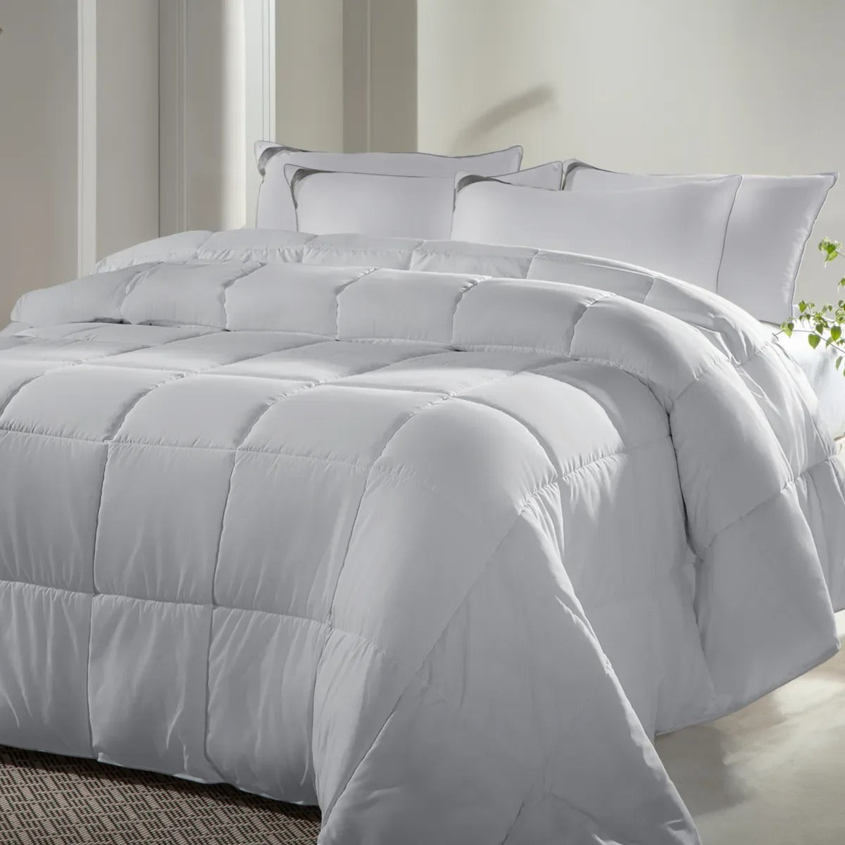 Edredom Casal Kacyumara Toque de Pétalas Prata