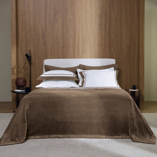 Cobertor Trussardi Piemontesi King Marrone 2,40 x 2,90cm