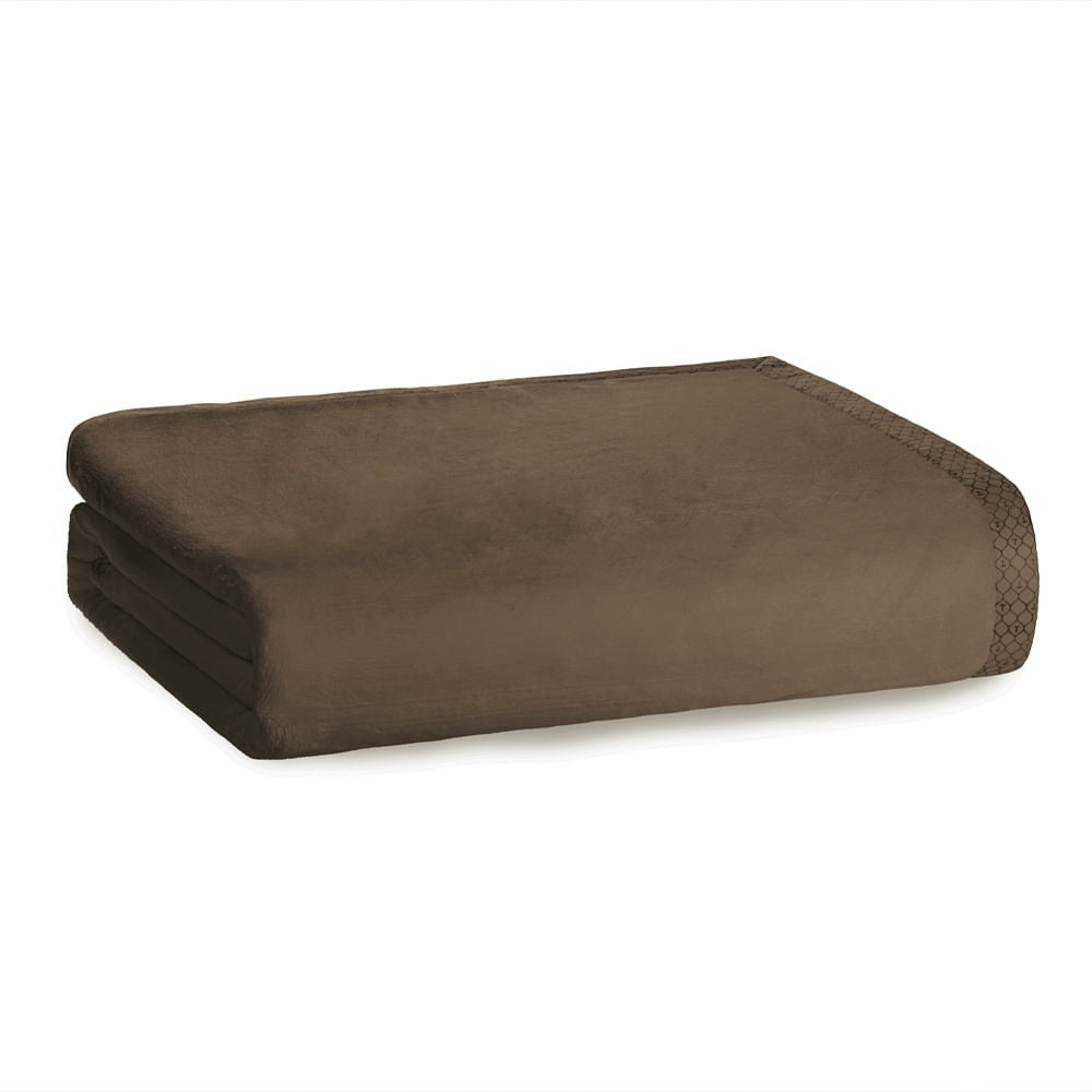 Cobertor Trussardi Piemontesi King Marrone 2,40 x 2,90cm
