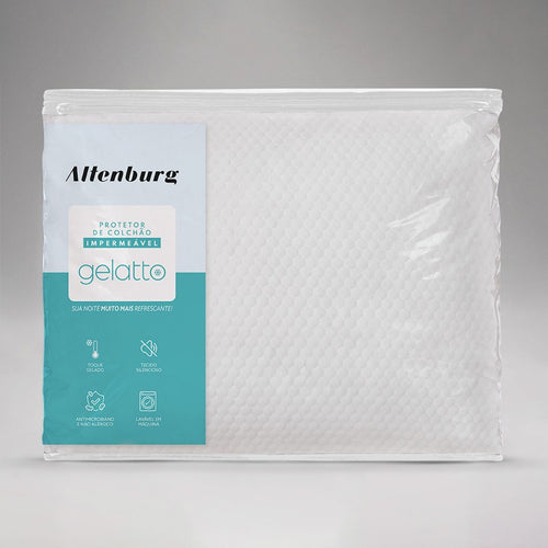 PROTETOR COLCHAO CASAL IMPERMEAVEL GELATTO  BRANCO