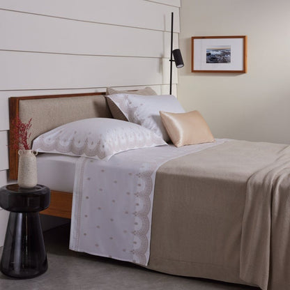 CAPA P/TRAVESSEIRO TRICOT TURIM KHAKI 50X90CM