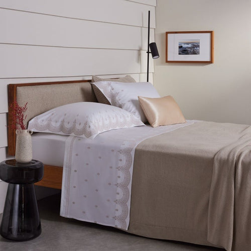 CAPA P/TRAVESSEIRO TRICOT TURIM KHAKI 50X90CM