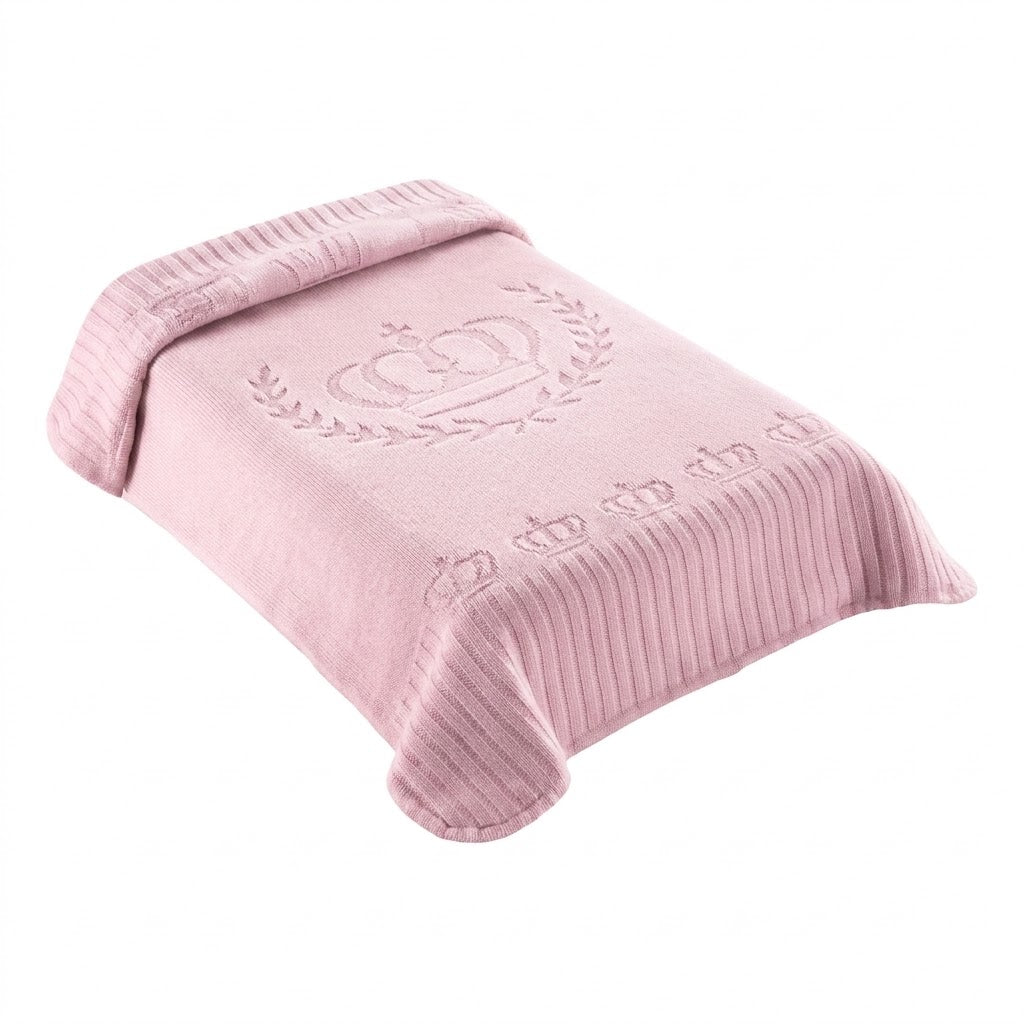 Cobertor Bebê Infantil Colibri Relevo Antialérgico Rosa 80x1,10m