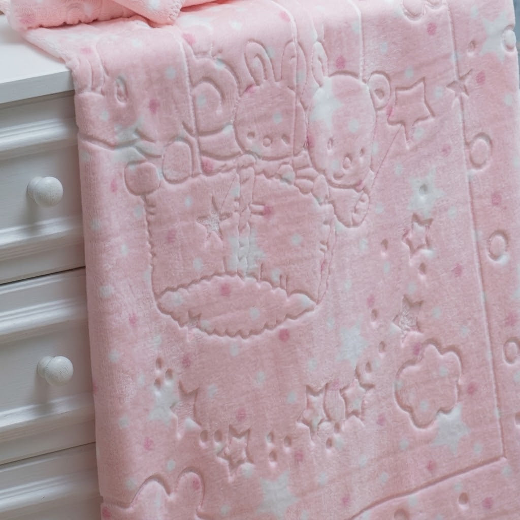 Cobertor Jolitex Infantil Dupla face Super Soft Rosa 1,10x1,40cm