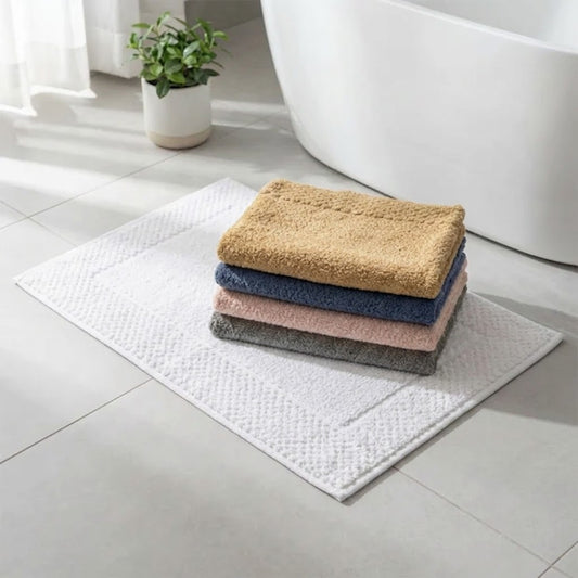 Toalha de Piso Buddemeyer Luxus Premium Bege 48cm x 85cm 100% Algodão Egípcio 1100 g/m²