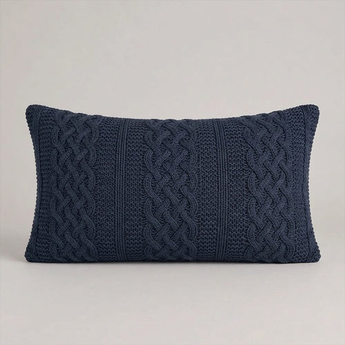 Almofada Tricot Buddemeyer Luxus Castello Azul Marinho 50x90cm 100% Algodão