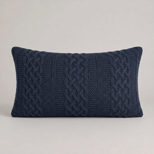 Almofada Tricot Buddemeyer Luxus Castello Azul Marinho 50x90cm 100% Algodão