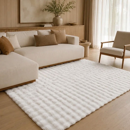 Tapete Niazitex Pele Bubble Branco 1,50x2,00m