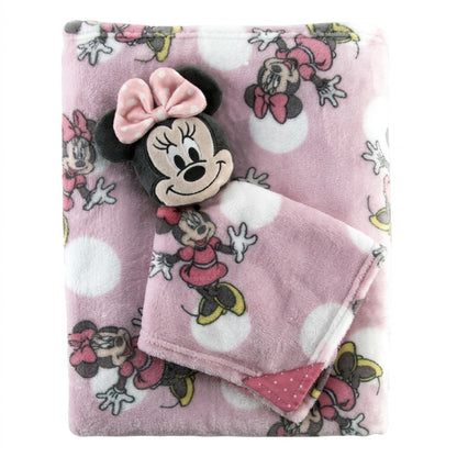 Kit Manta e Naninha Disney Baby Jolitex Ternille Minnie 75x90cm