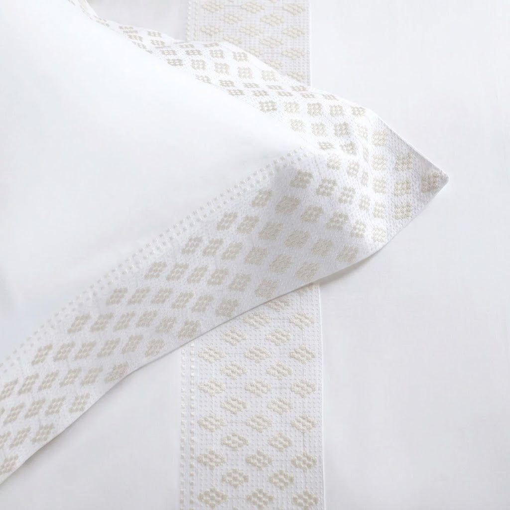 Jogo de Cama Buddemeyer Luxus Prisma Cetim 400 Fios Queen Branco