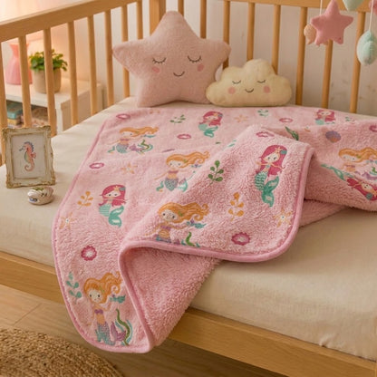 Cobertor Jolitex Baby Pelo Alto Sereias 90x1,10cm